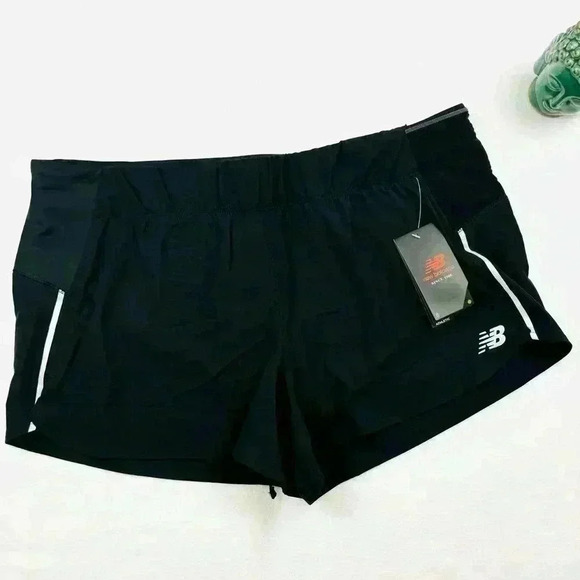 NWT New Balance Women's Black Impact 3” Lined Thick Waist Running Short Size XL - Picture 2 of 15